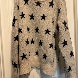 She + Sky Starry Night Sweater - Cream and Black
